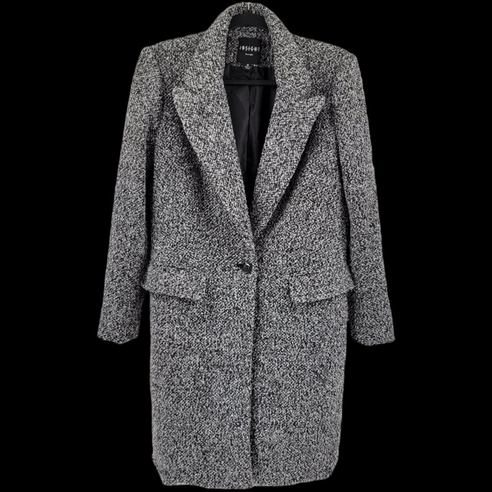 INSIGHT Marled Oversized Blazer Coat Black